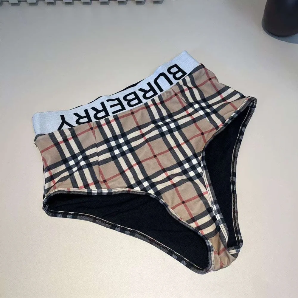 Burberry Beige and Black Plaid Bikini Set - Picture 6 of 8